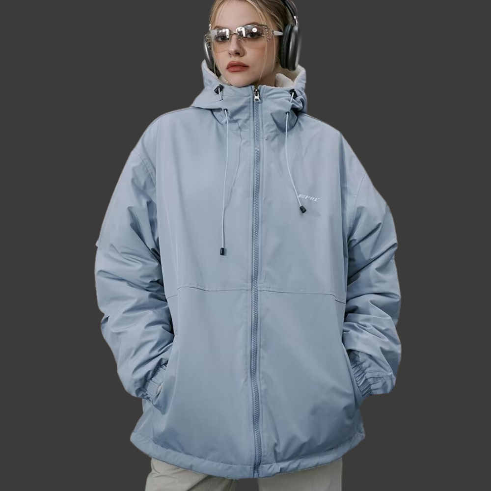 Women's Versatile Reversible Hooded Coat