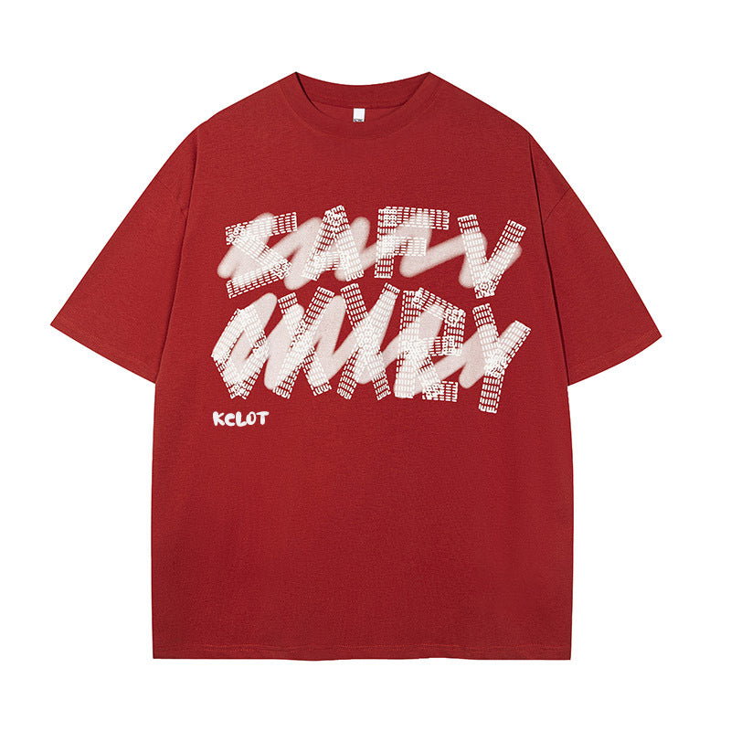 AokLok Letter Graphic Cotton T-shirt