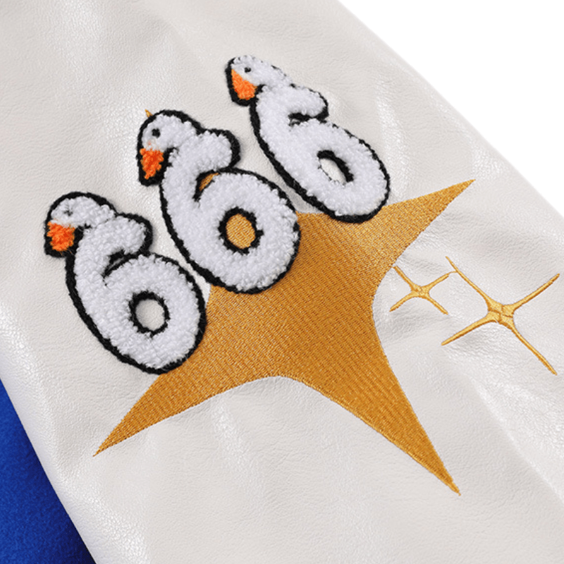 Urban Duck Embroidery Baseball Jacket