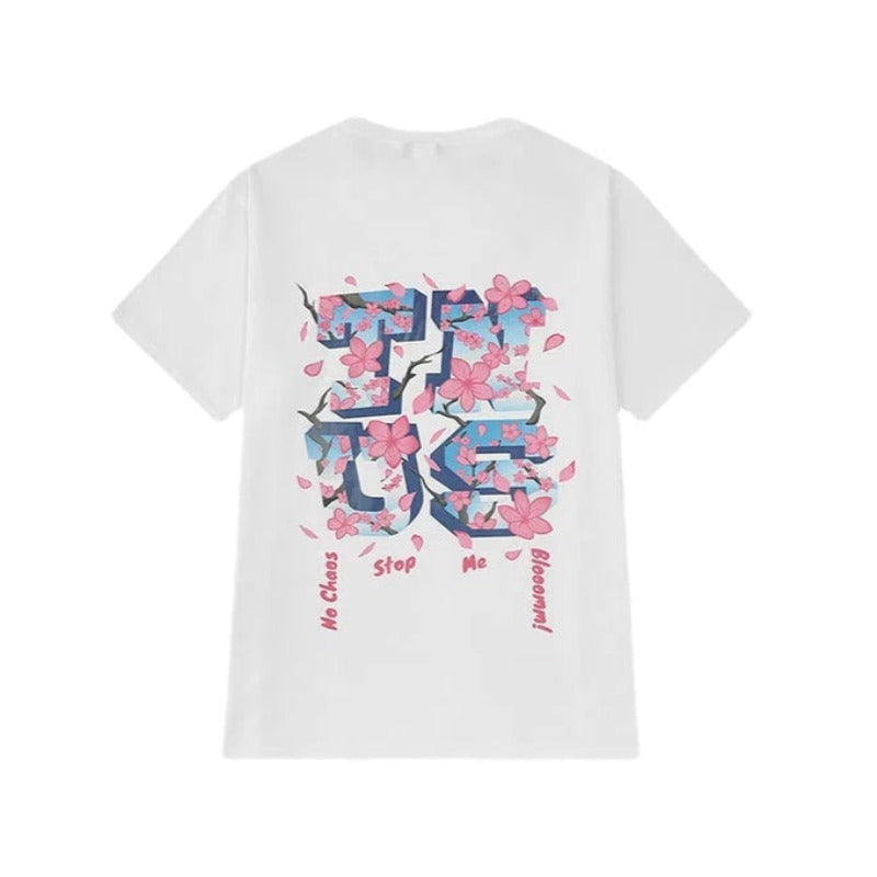 Street Letter Graphic Couple Oversize T-shirt