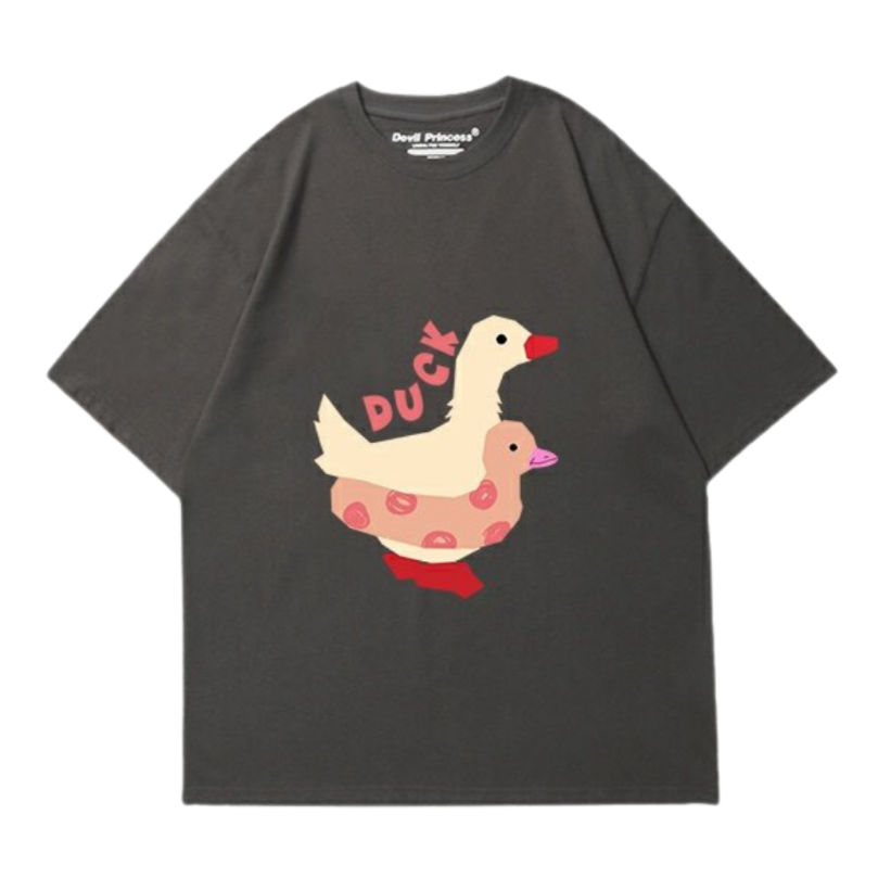 Simple Duck Print T-shirt