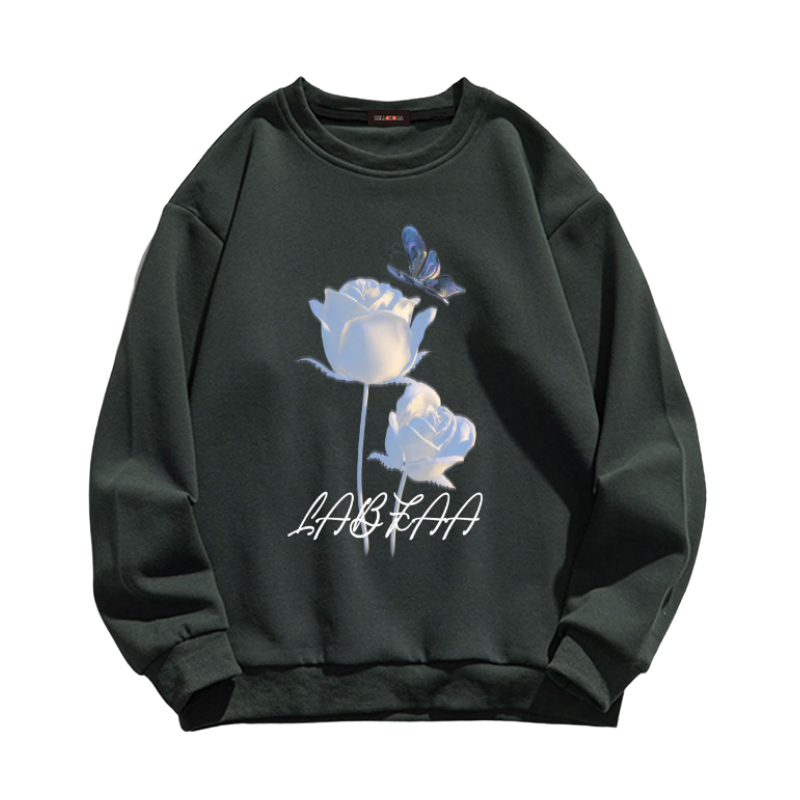 Retro Bold Rose Graphic Sweatshirt