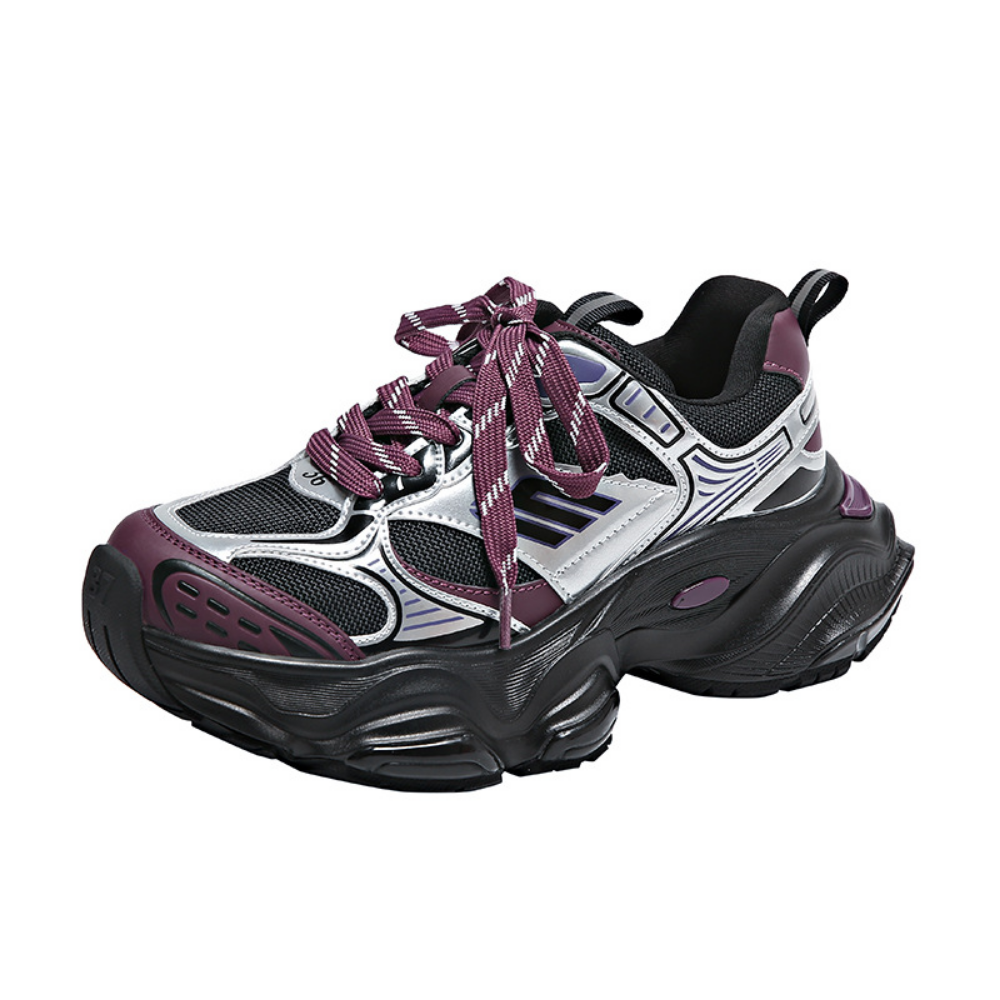 Women's High Street Stitched Thick Soled Casual Shoes