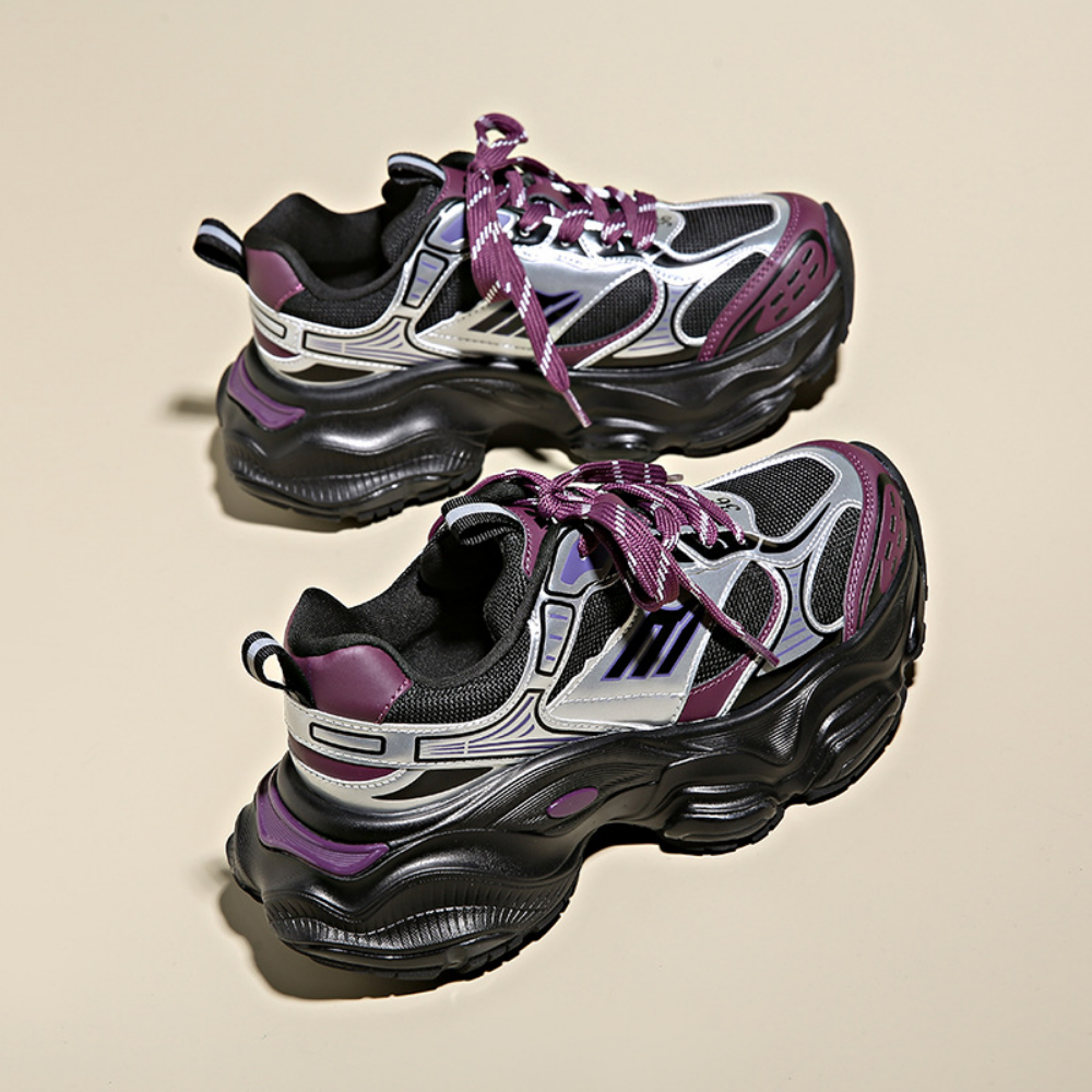 Women's High Street Stitched Thick Soled Casual Shoes