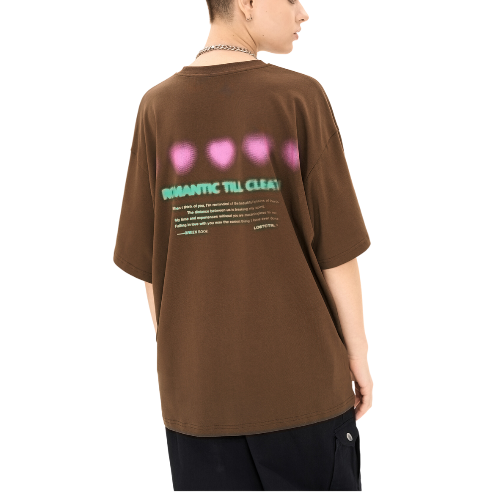 Fuzzy Heart Cotton T-shirt