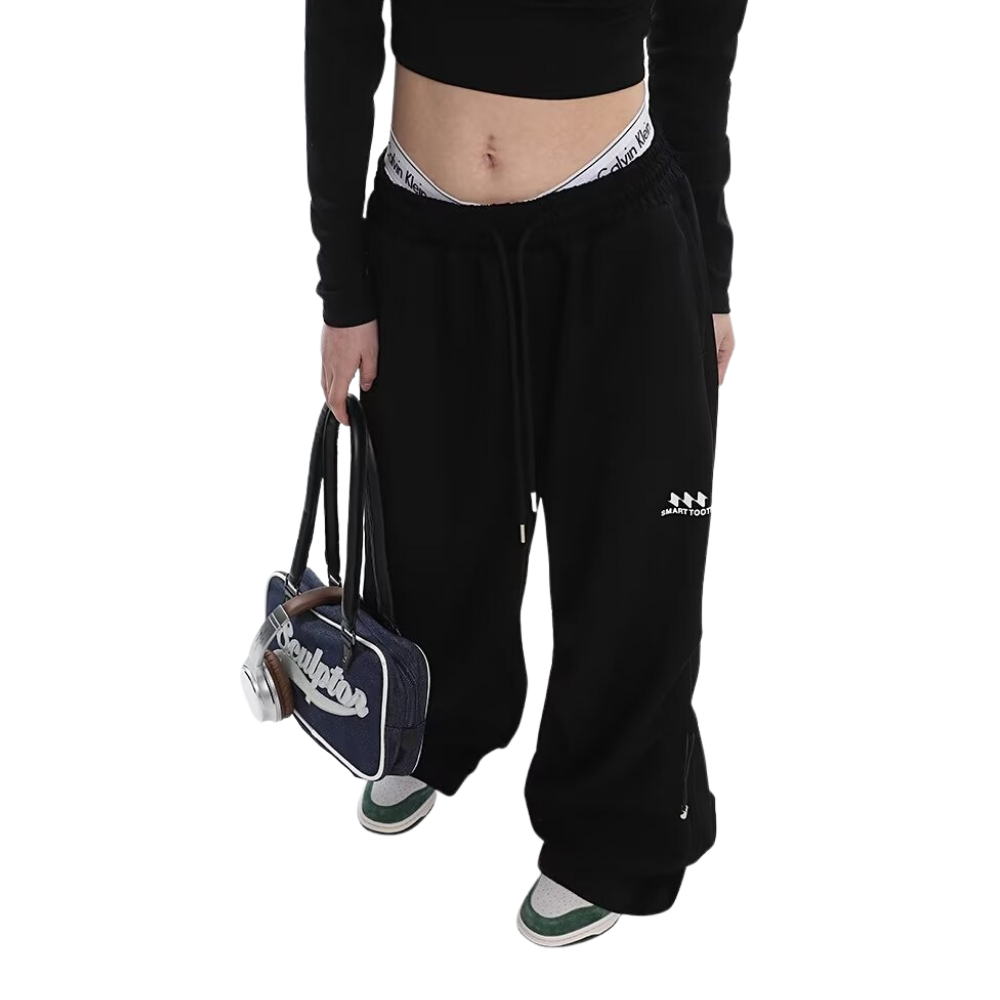 Oversized Solid Drawstring Sweatpants