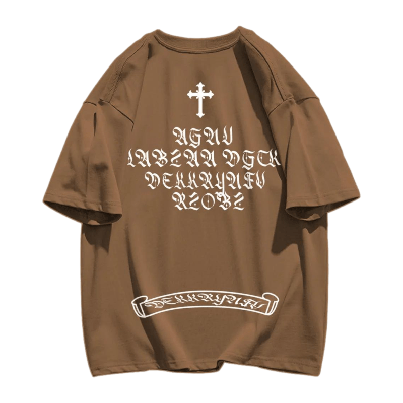 American Cross Letter Print T-shirt