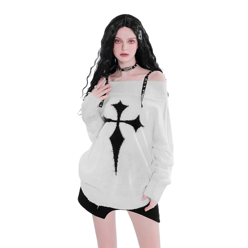 Women Cross Cami Sweater
