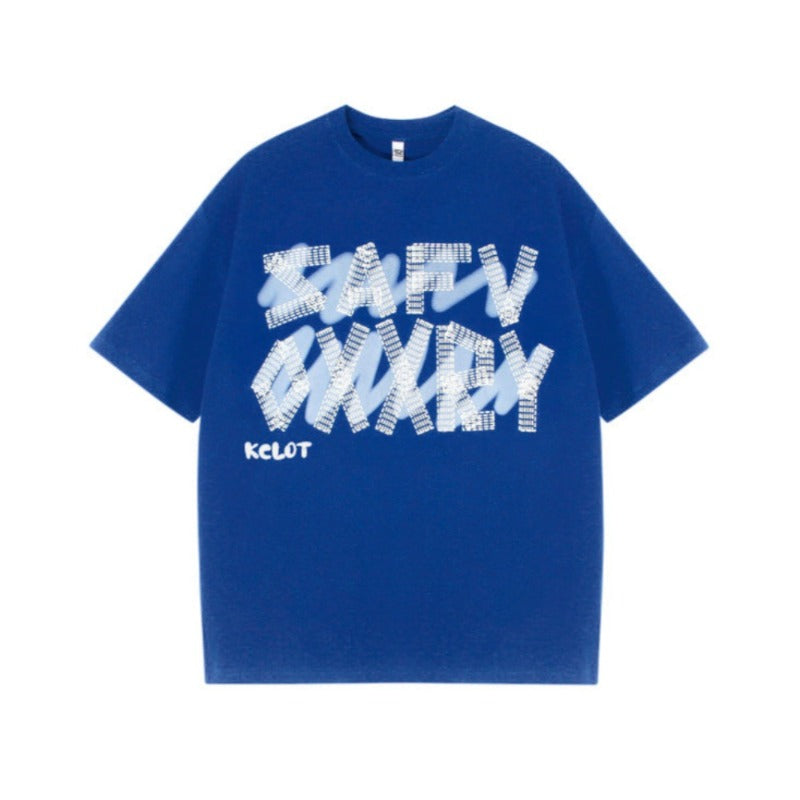 AokLok Letter Graphic Cotton T-shirt