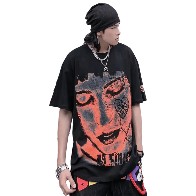 AokLok Girls Anime Oversize T-shirt
