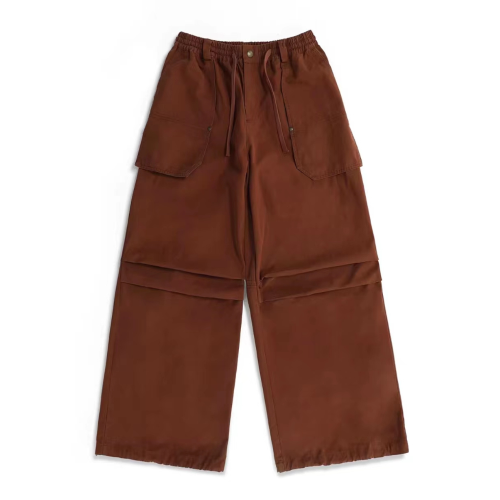Women's Retro Fashion Solid Color Cargo Pants