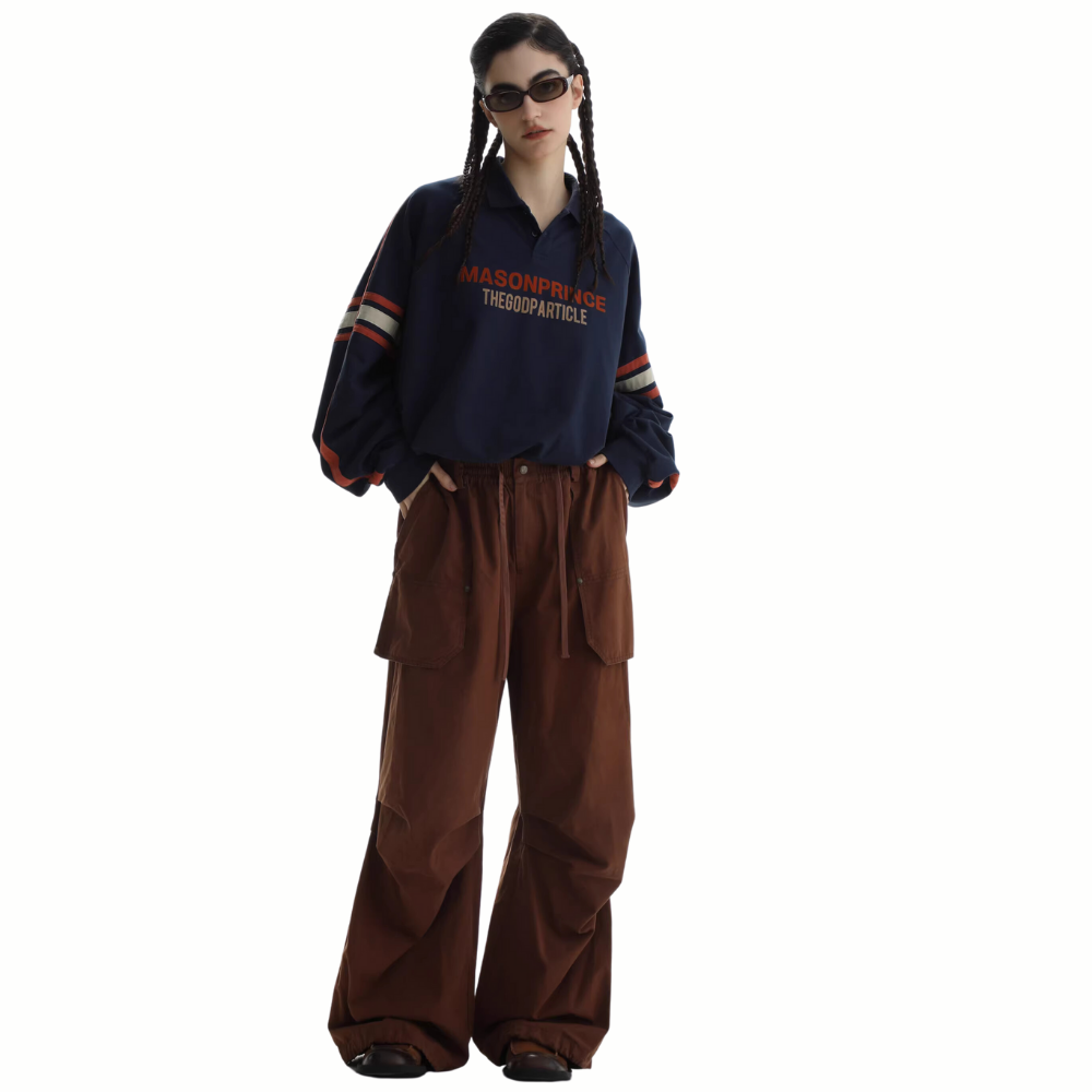 Women's Retro Fashion Solid Color Cargo Pants