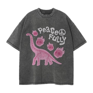 Dinosaur Letter Print T-shirt