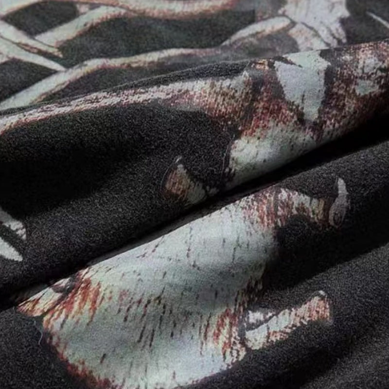 Washed Skeleton Print T-shirt