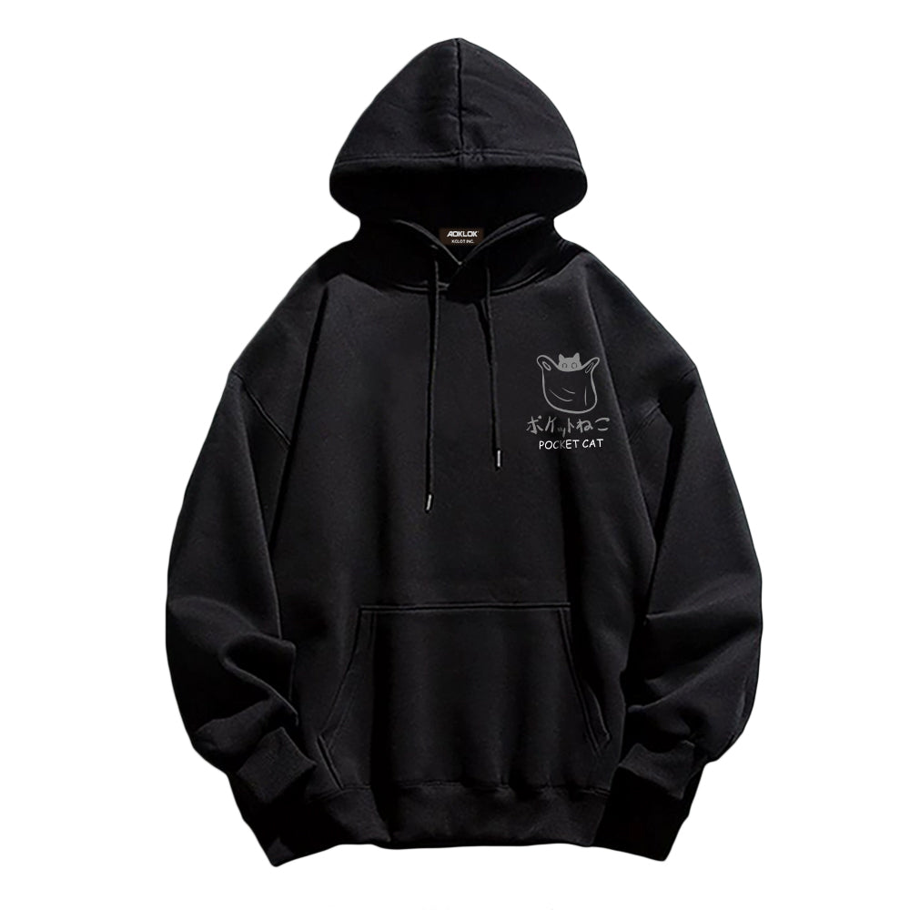 Retro Animation Cat Graphic Hoodie