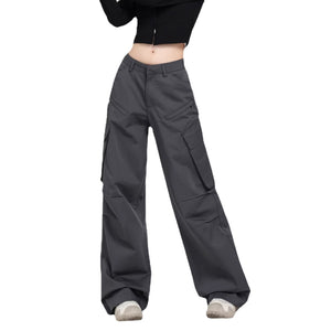 Women's Japanese Fashion Slim Cargo Pants