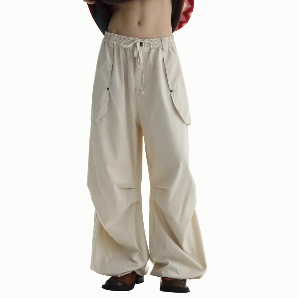 Women's Retro Fashion Solid Color Cargo Pants