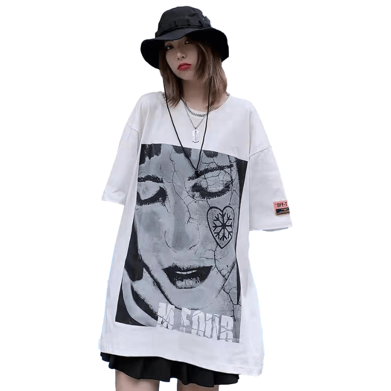 AokLok Girls Anime Oversize T-shirt
