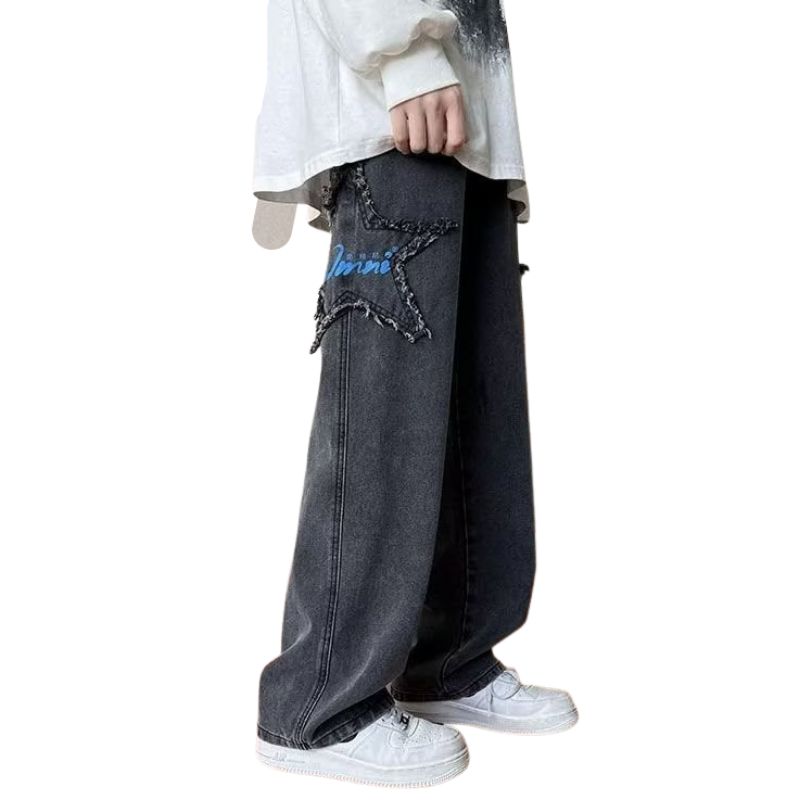 BAGGOUT Street Star Patchwork Baggy Jeans