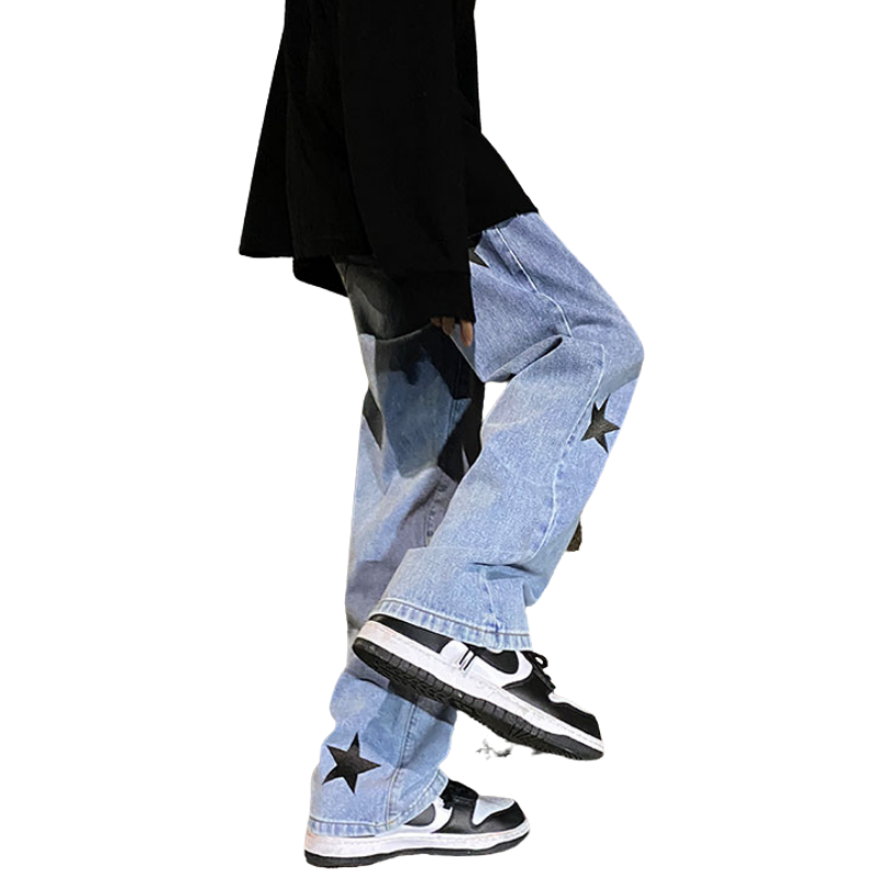 Urban Star Graphic Straight Leg Jeans
