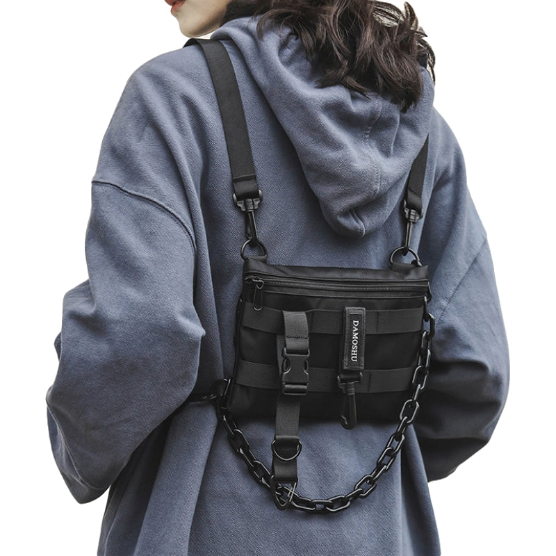Techwear Chain Cross body Bag