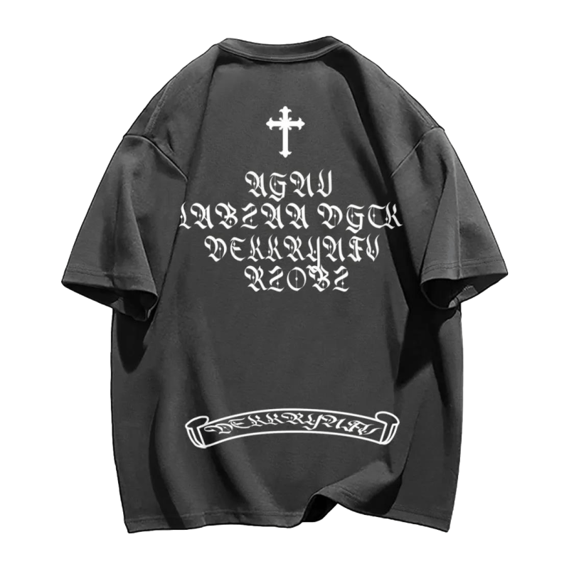 American Cross Letter Print T-shirt