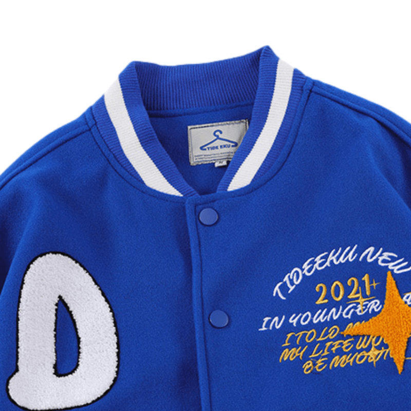 Urban Duck Embroidery Baseball Jacket