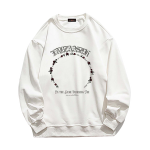 Dark Rose Alphabet Print Sweatshirt