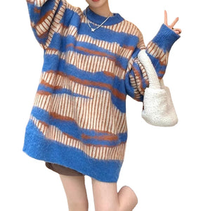 Women's Vintage Mohair Striped Sweater