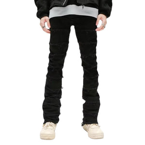 American Black Destroy Washed Stacked Jeans