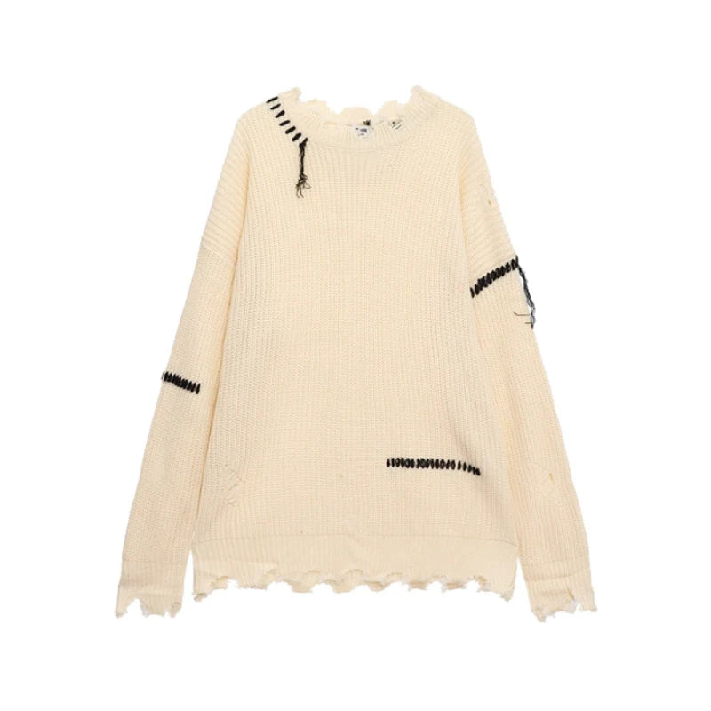 Street Ripped Knit Sweater
