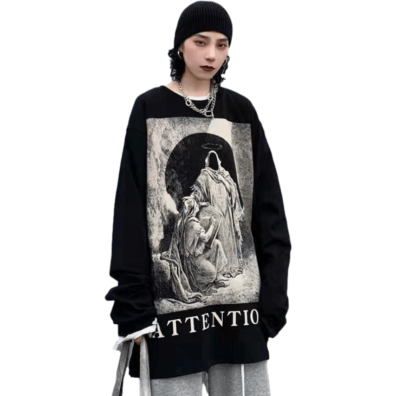 Vintage Virgin Mary Oversize Sweatshirt