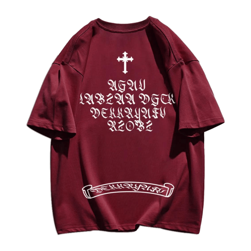 American Cross Letter Print T-shirt