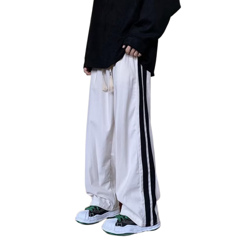 Loose Stripe Straight Sweatpants