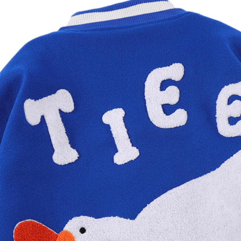 Urban Duck Embroidery Baseball Jacket