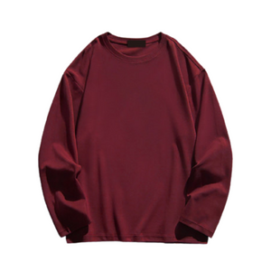 Solid Color Long Long Sleeve Shirt