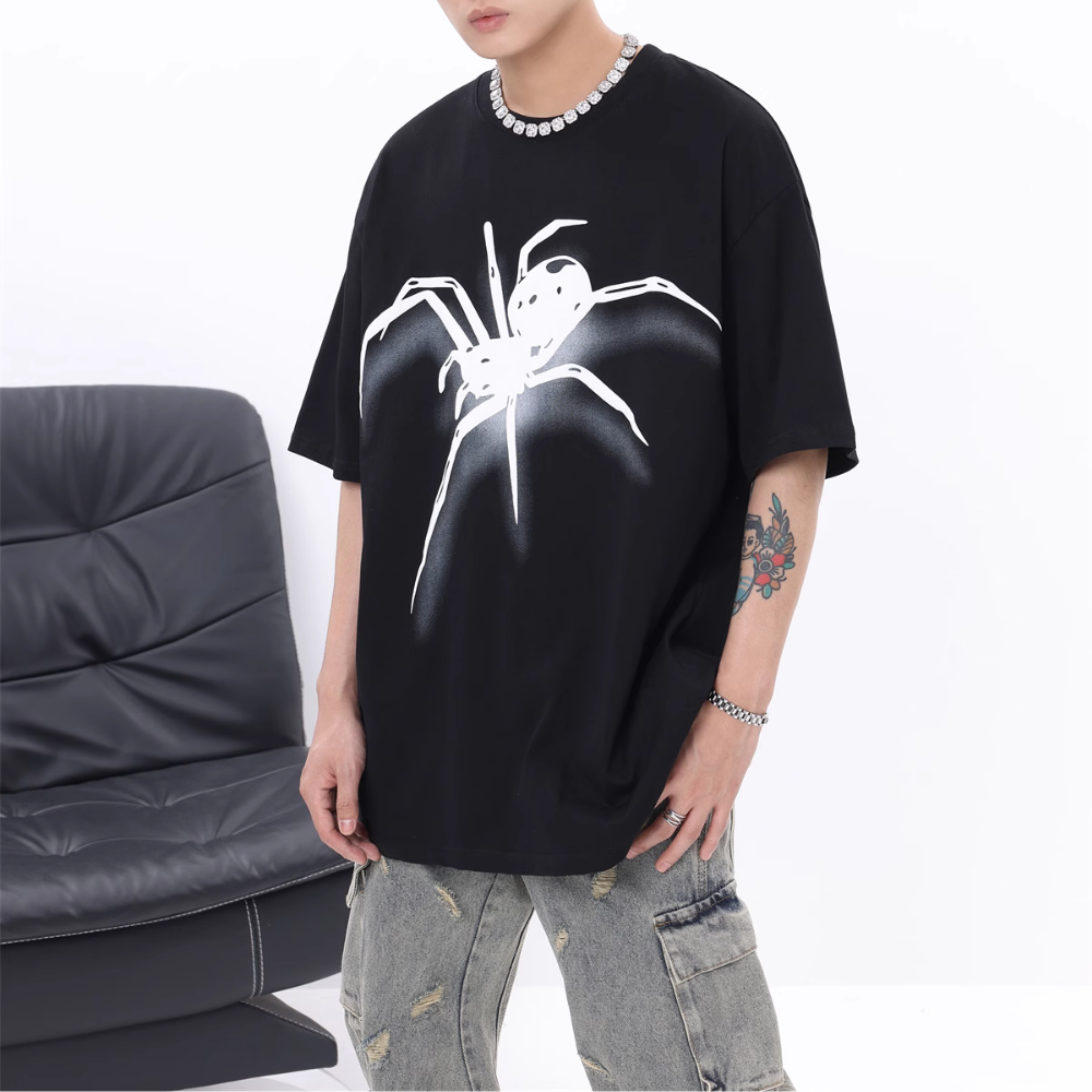 Simple Versatile Spider Cotton T-shirt
