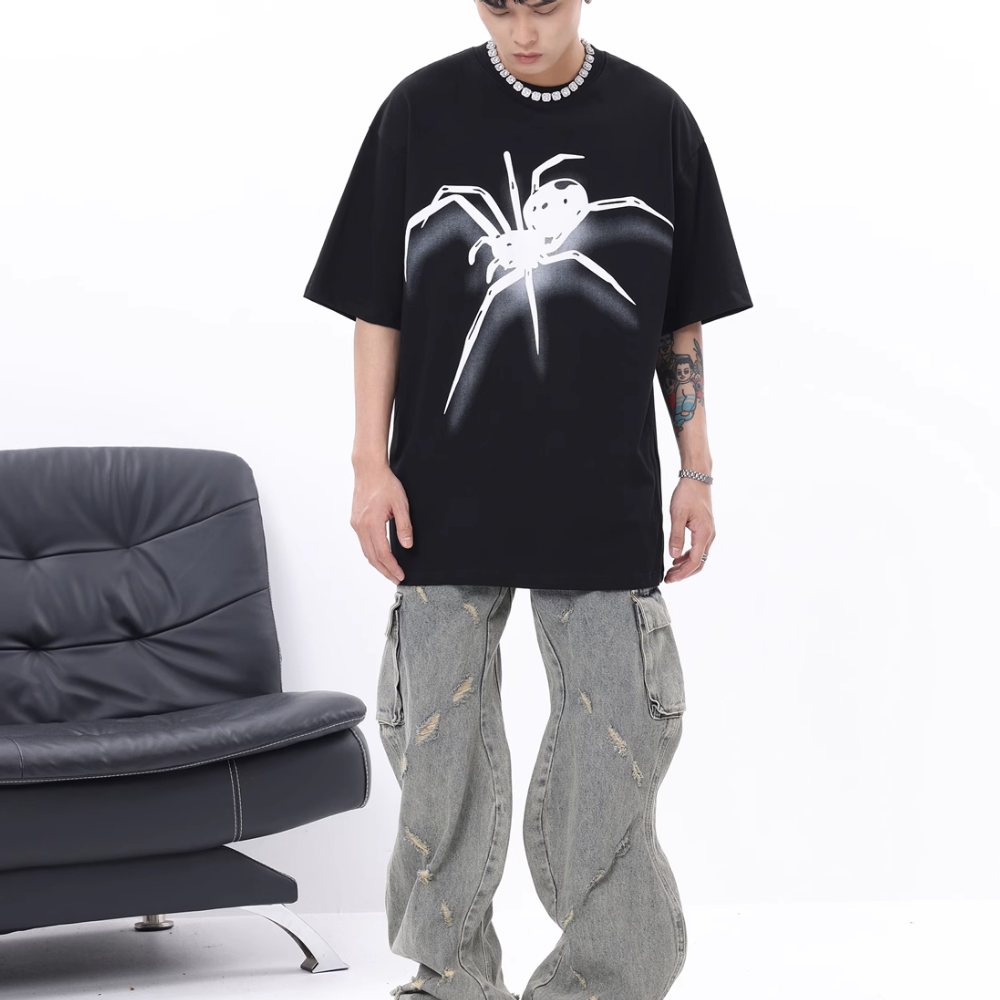 Simple Versatile Spider Cotton T-shirt