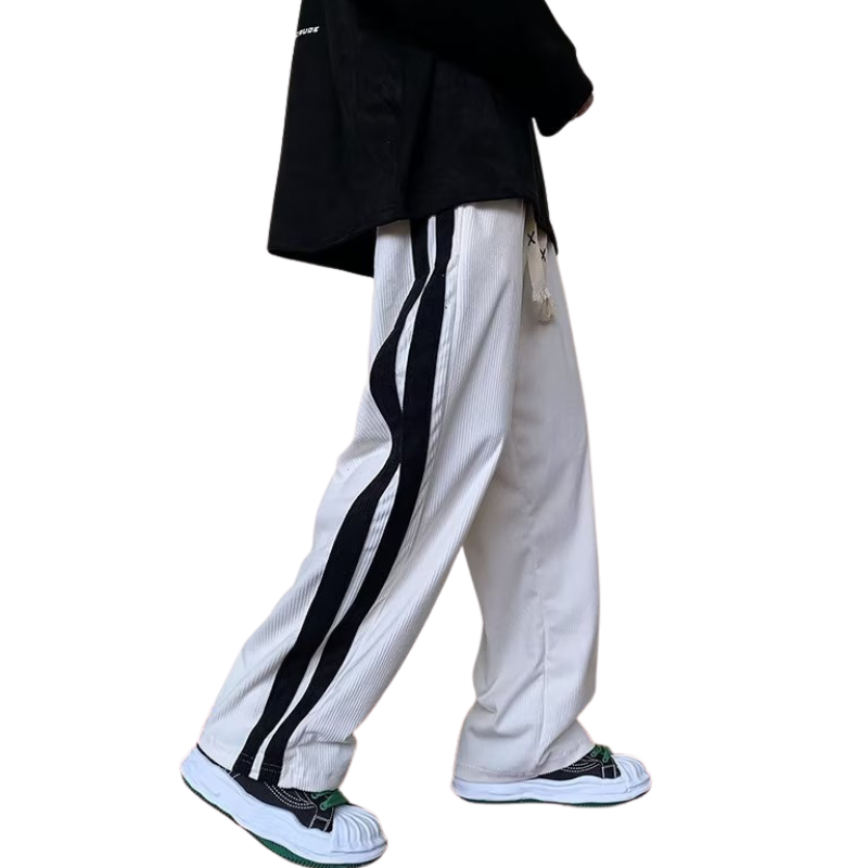 Loose Stripe Straight Sweatpants
