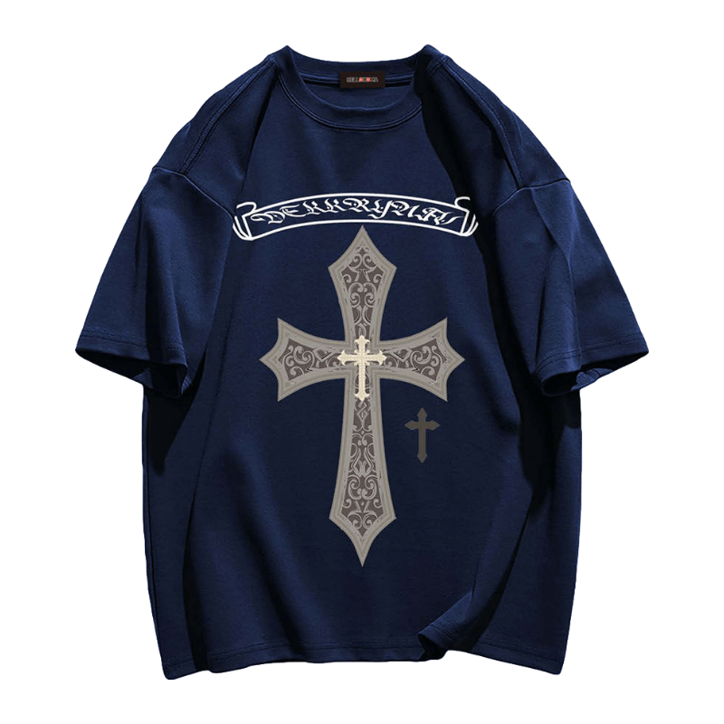 American Cross Letter Print T-shirt