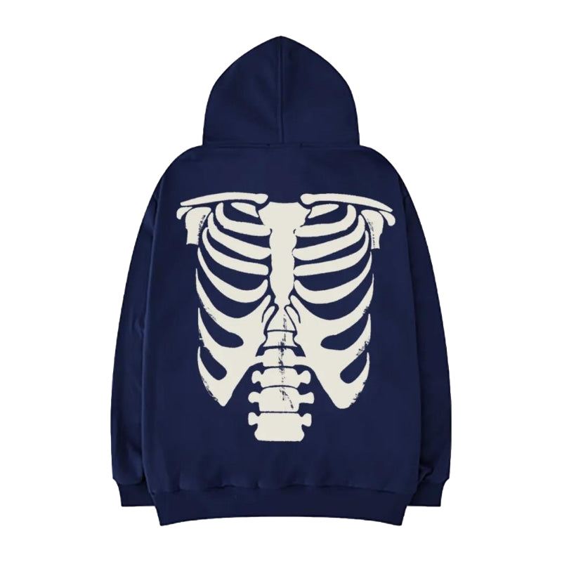 Street Dark Skeleton Graphic Hoodies