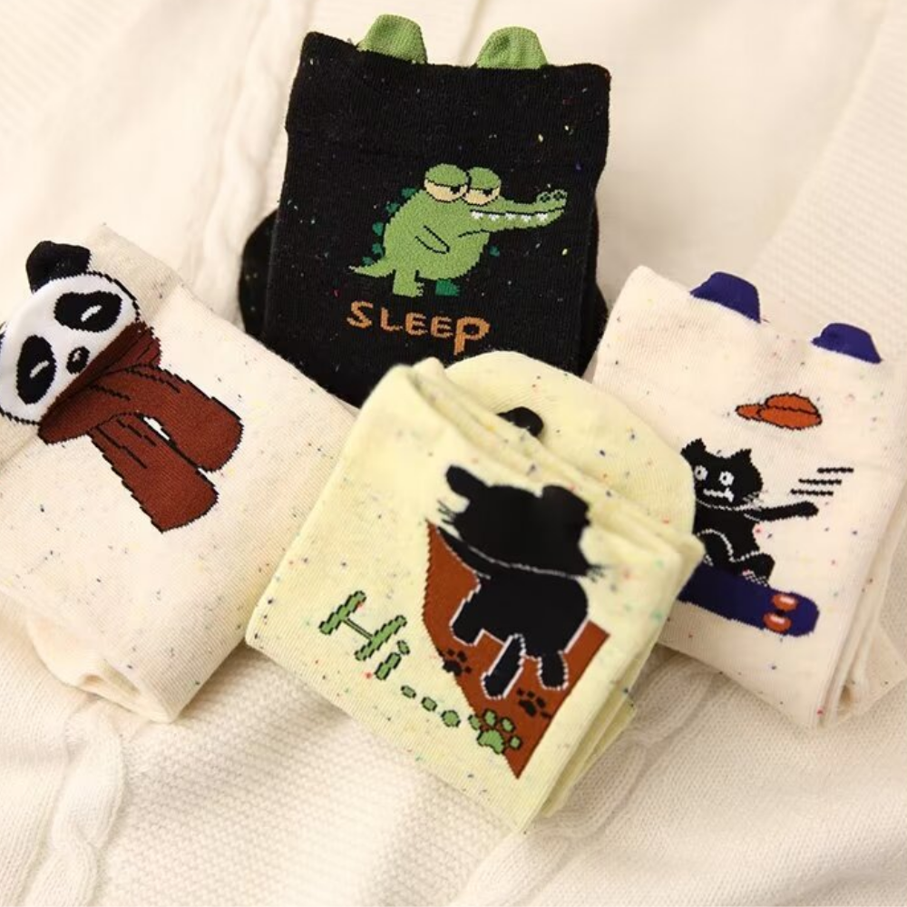 Funny Cartoon Animal Socks