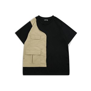 Urban Two Piece Paneled Cotton T-Shirt