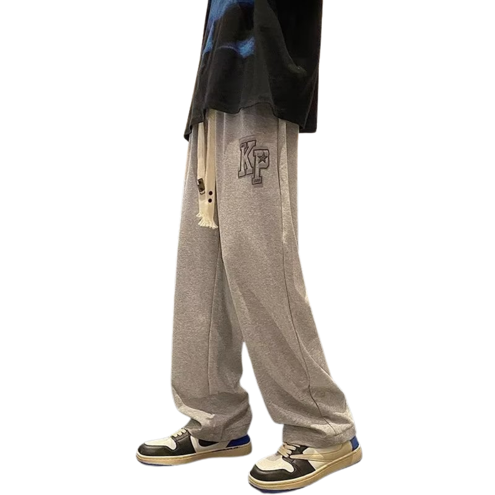 Vintage Letter Embroidery Sweatpants