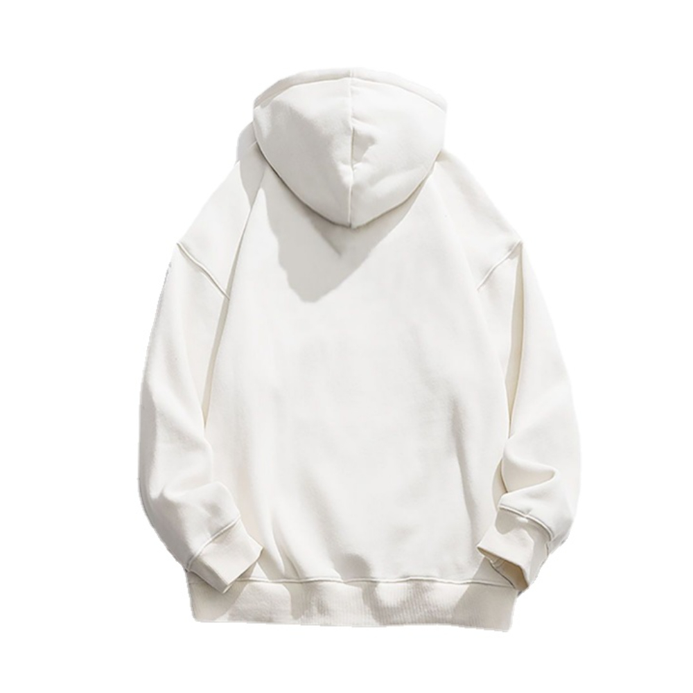 Hip Hop Letter Flocked Embroidered Hoodie