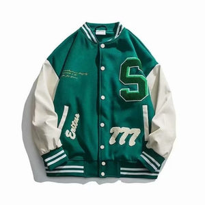 American Vintage Embroidery Varsity Jacket