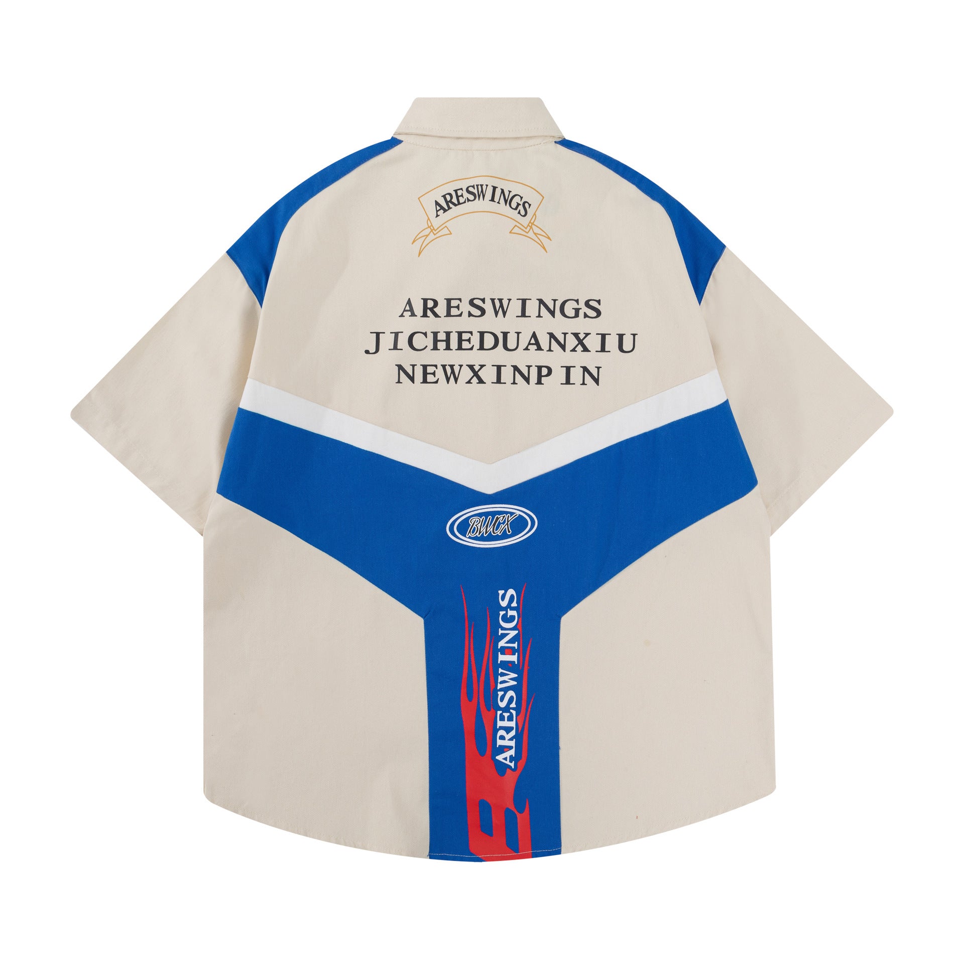 American Retro Street Racing Cotton Shirt