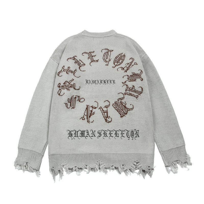 OOC' High Street Skeleton Embroidery Sweater