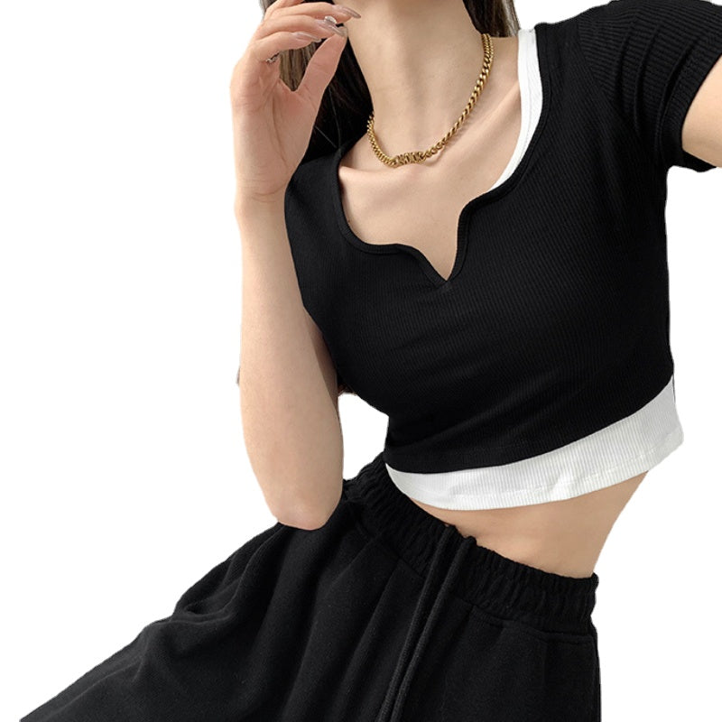 Women's Street Hottie Fake Two Piece T-shirts