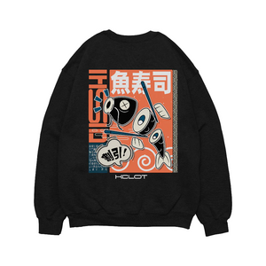 Fish Sushi Pattern Sweatshirt